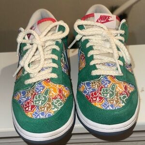 Nike Kids' Green and Multicolor Sneakers